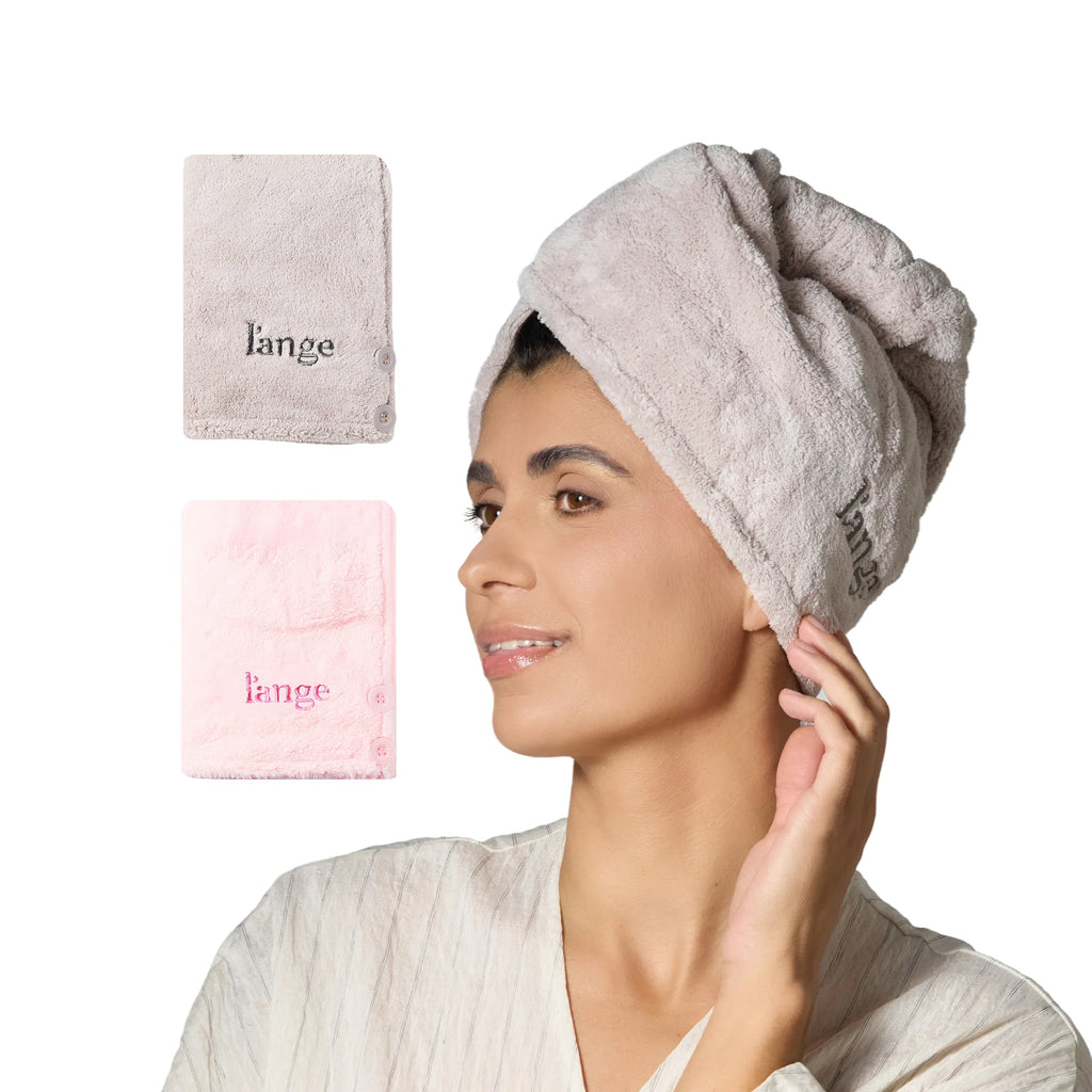 Plush Hair Wrap Towel Medium Ultra-Absorbent Coral Fleece 2-Pack